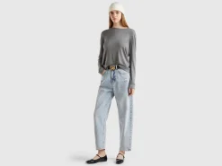 Long sleeve sweater in silk blend