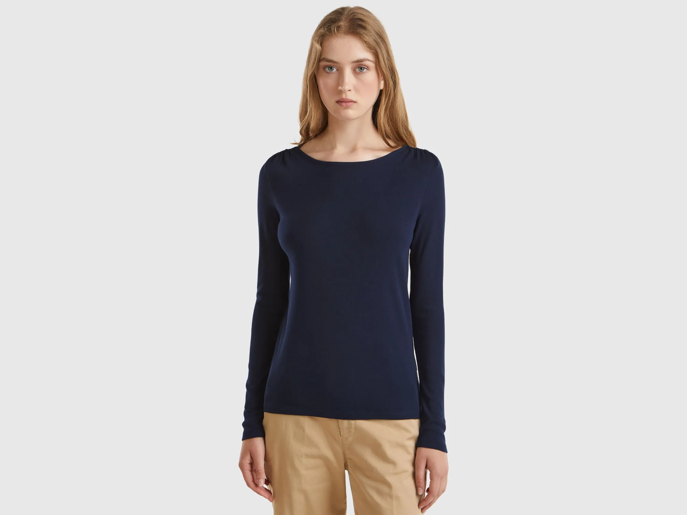 Long sleeve t-shirt in pure cotton