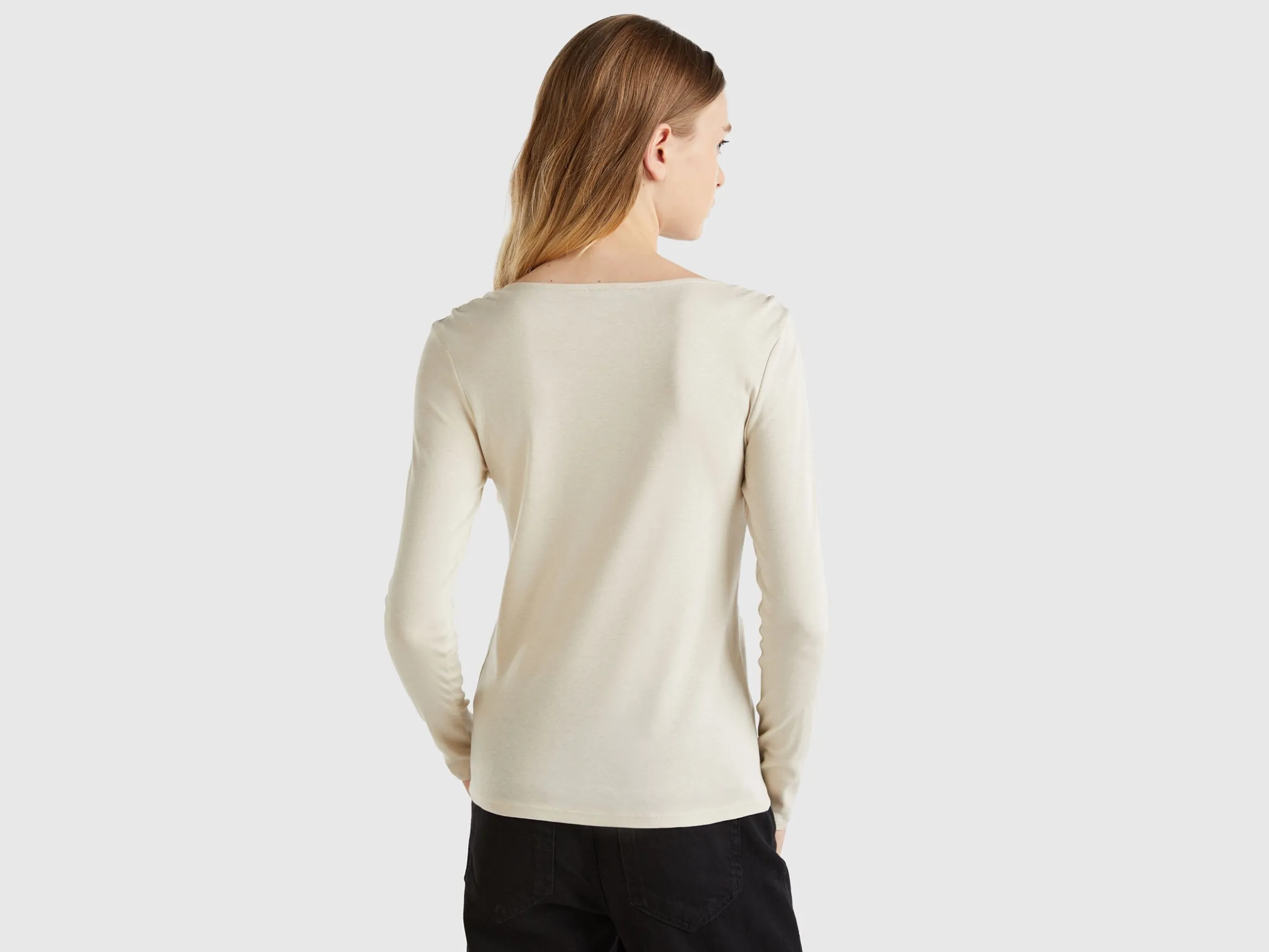 Long sleeve t-shirt in pure cotton