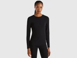 Long sleeve t-shirt in super stretch organic cotton