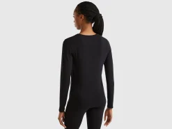 Long sleeve t-shirt in super stretch organic cotton