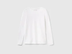 Long sleeve t-shirt in super stretch organic cotton