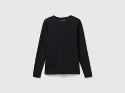 Long sleeve t-shirt in super stretch organic cotton