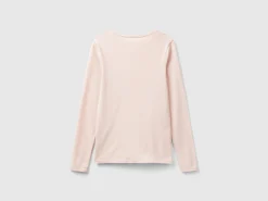 Long sleeve t-shirt in super stretch organic cotton