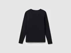 Long sleeve t-shirt in super stretch organic cotton