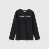 Long sleeve t-shirt with glittery print