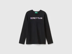 Long sleeve t-shirt with glittery print
