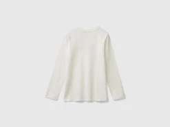 Long sleeve t-shirt with glittery print