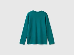Long sleeve t-shirt with glittery print