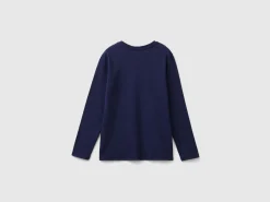 Long sleeve t-shirt with glittery print