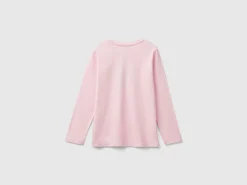 Long sleeve t-shirt with glittery print