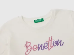 Long sleeve t-shirt with glittery print