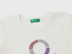 Long sleeve t-shirt with glittery print