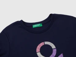 Long sleeve t-shirt with glittery print