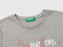 Long sleeve t-shirt with glittery print