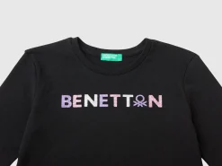 Long sleeve t-shirt with glittery print