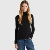 Long sleeve t-shirt with high neck