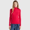 Long sleeve t-shirt with high neck