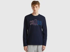 Long sleeve t-shirt with logo print