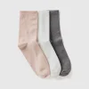 Long sock set in stretch organic cotton blend