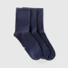 Long sock set in stretch organic cotton blend