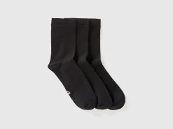 Long sock set in stretch organic cotton blend