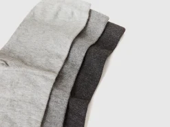 Long sock set in stretch organic cotton blend