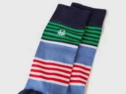 Long striped socks