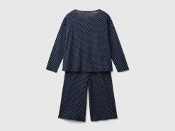 Loose-fitting polka-dot pyjamas in organic cotton