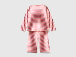 Loose-fitting striped organic cotton pyjamas
