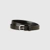Low synthetic patent leather belt