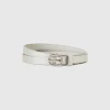 Low synthetic patent leather belt