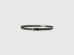 Low synthetic patent leather belt