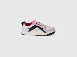 Low-top sneakers in imitation leather