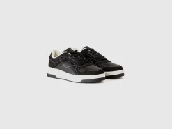 Low-top sneakers in imitation suede