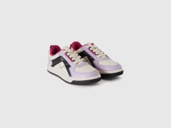 Low-top sneakers in imitation leather