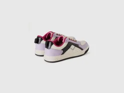 Low-top sneakers in imitation leather
