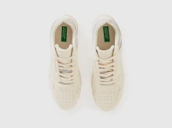 Low-top sneakers in imitation suede