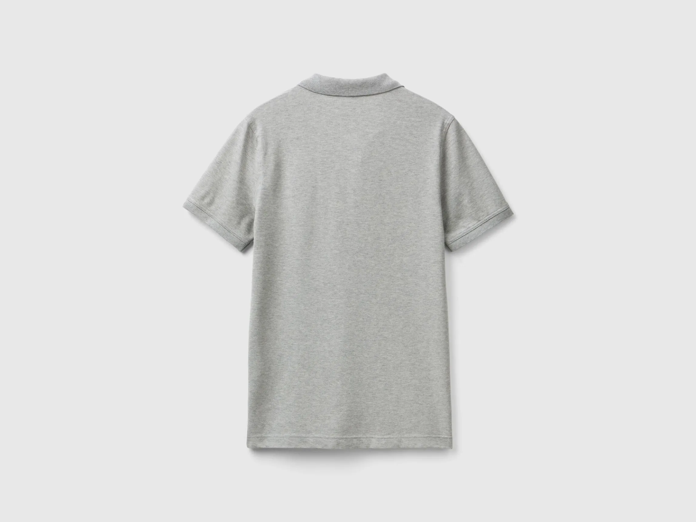 Melange gray slim fit polo