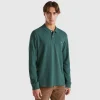 Melange polo shirt in organic cotton