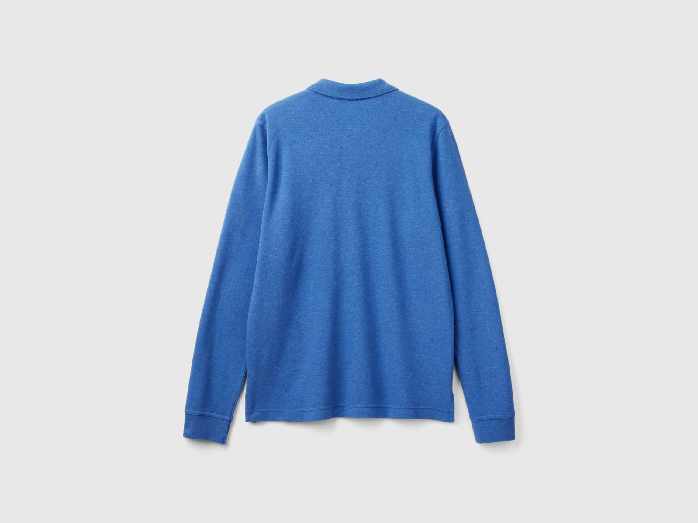 Melange polo shirt in organic cotton