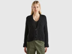 Mesh cardigan with lurex