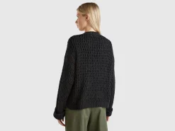 Mesh cardigan with lurex