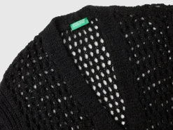 Mesh cardigan with lurex