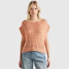 Mesh vest with lurex