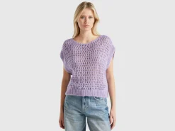Mesh vest with lurex