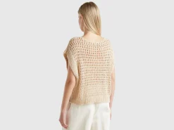 Mesh vest with lurex