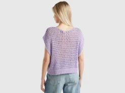 Mesh vest with lurex