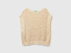Mesh vest with lurex