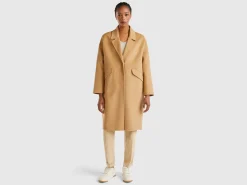 Midi coat in wool blend